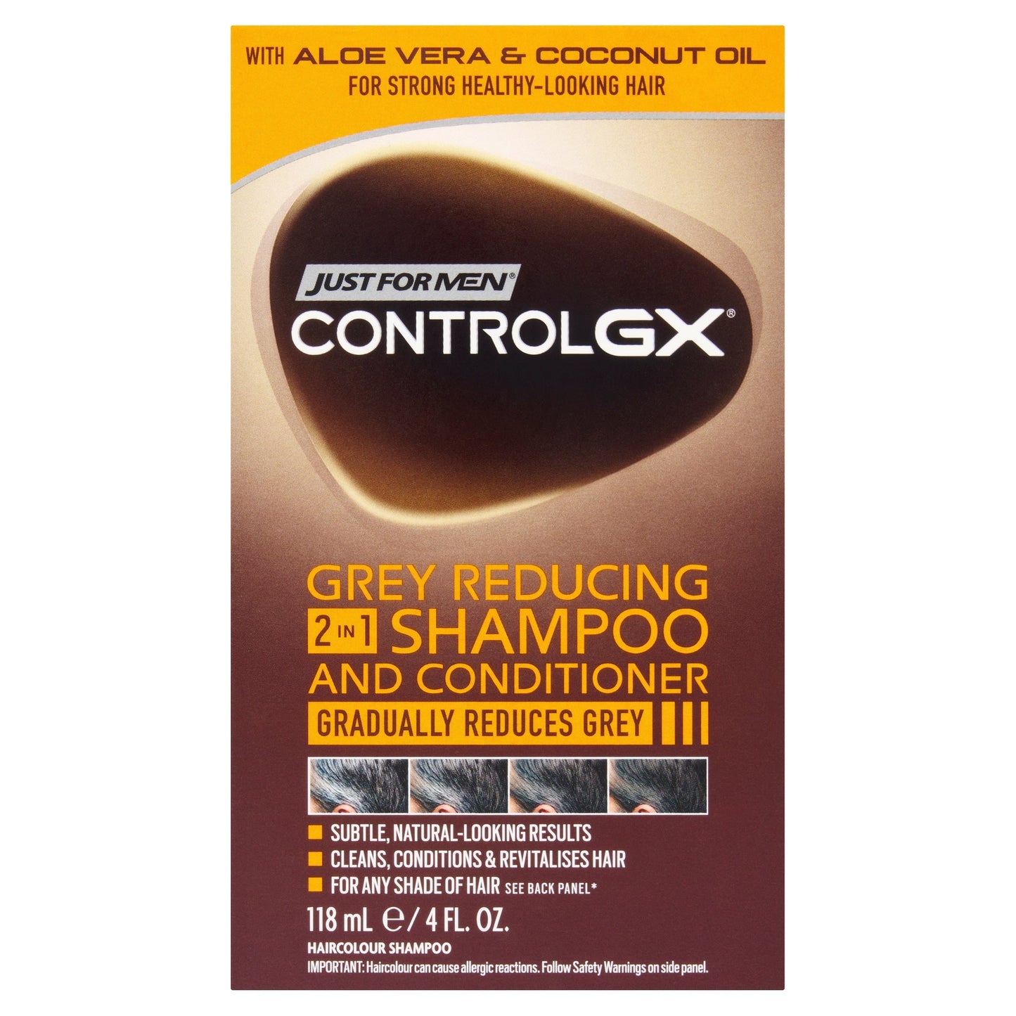 Just For Men Gx Grey Reducing 2 in 1 Shampoo Conditioner 118 ml