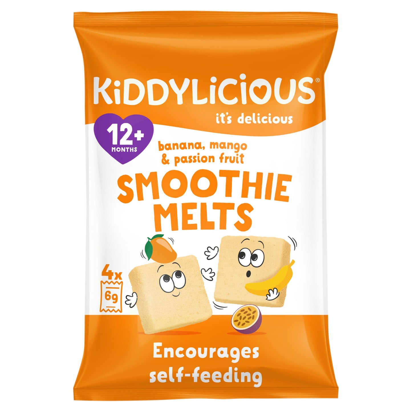 Kiddylicious Banana Mango Smoothie Melts 6 g x4