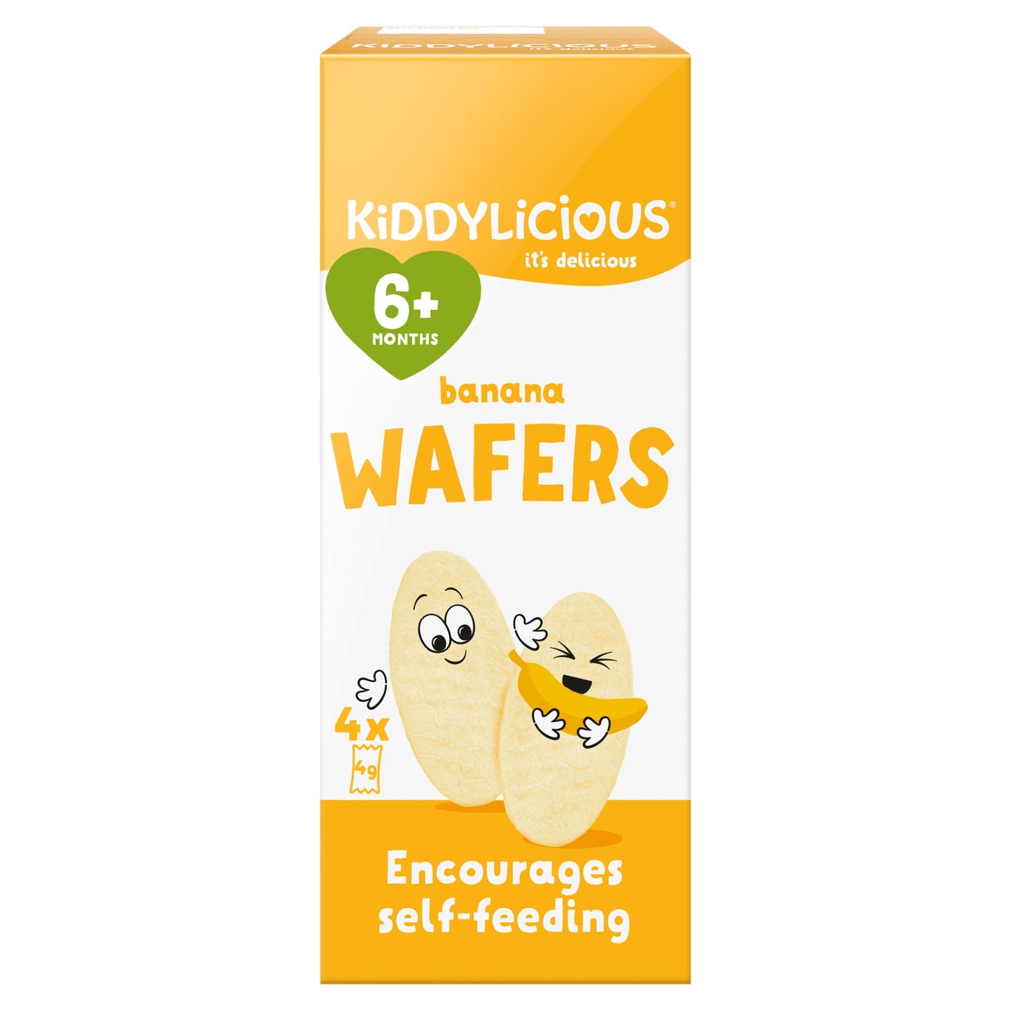 Kiddylicious Banana Wafers 6 Months+ 4 Pack 16 g
