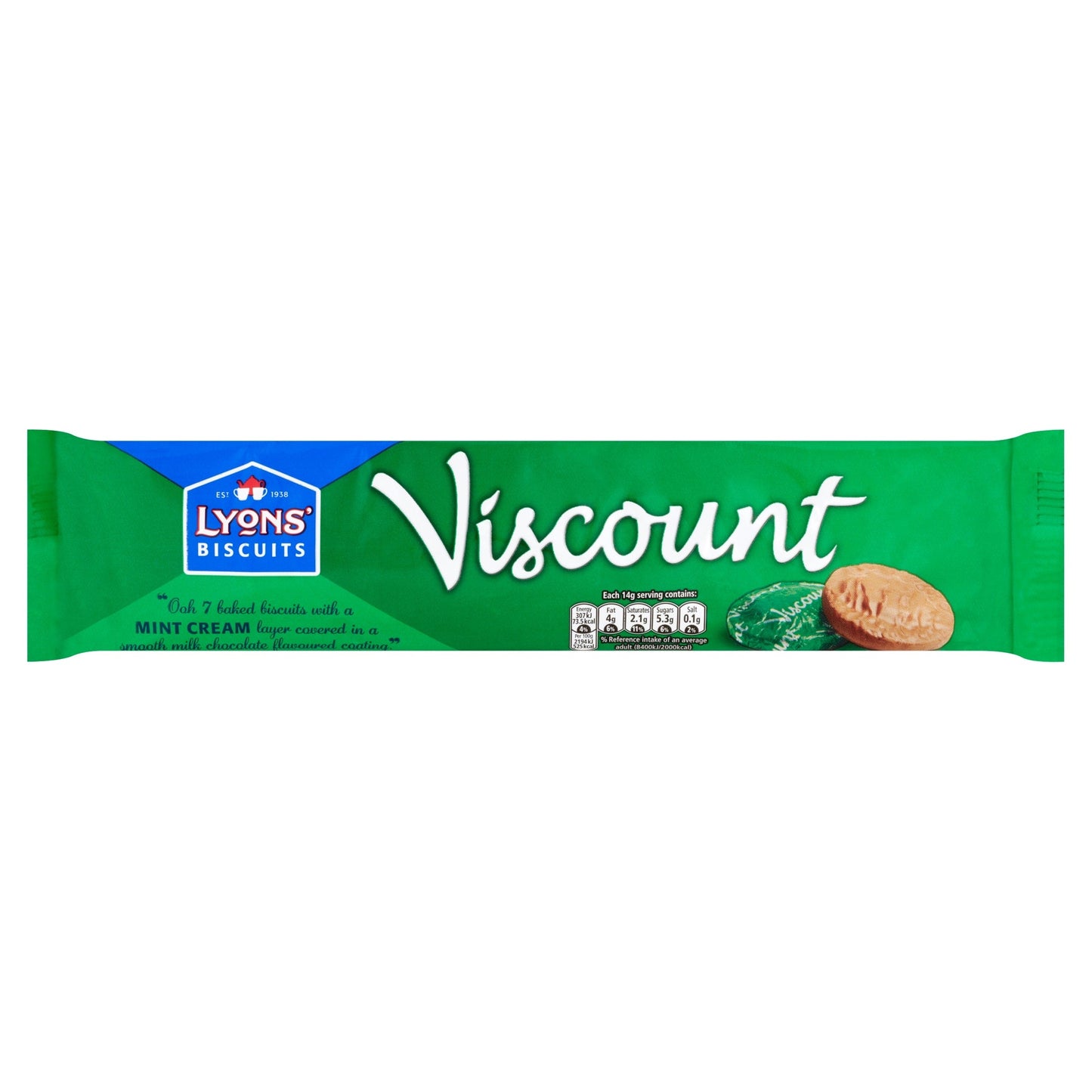 Lyons Biscuits Viscount Mint Creams 7 Pack 98 g