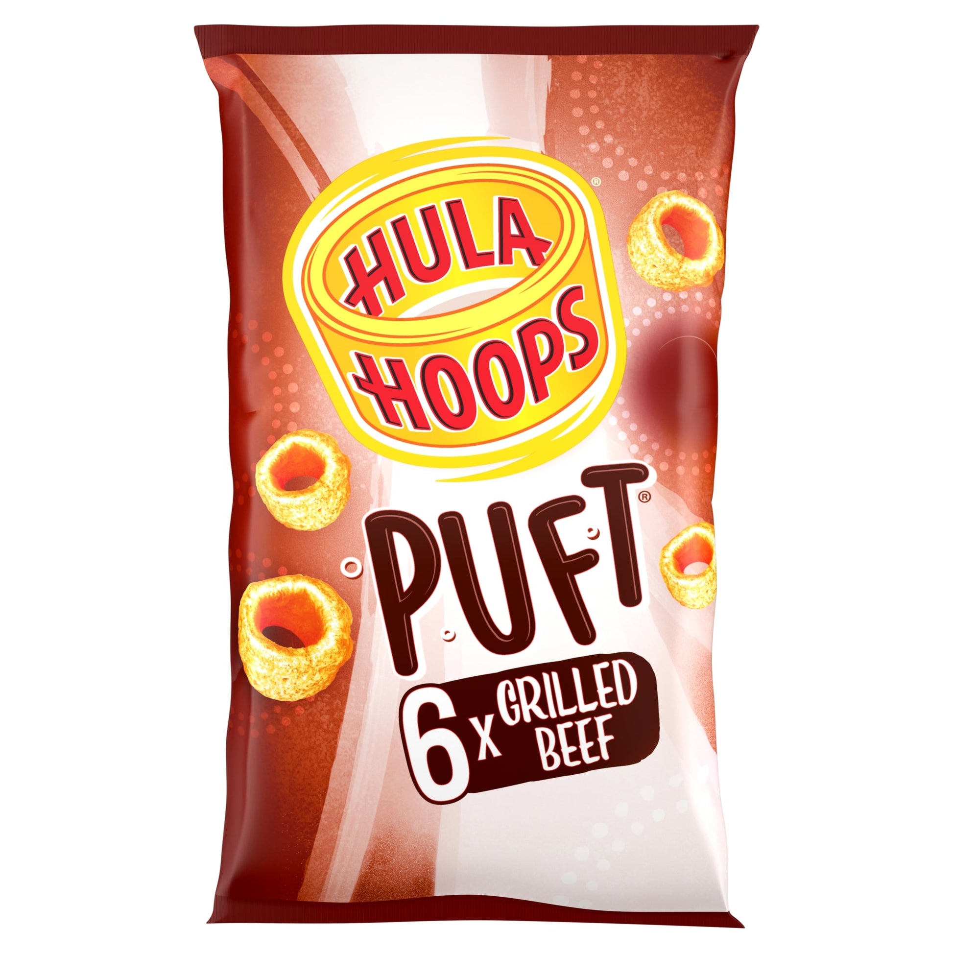 Hula Hoops Puft Grilled Beef Multi-Pack Crisps 6 x 15 g