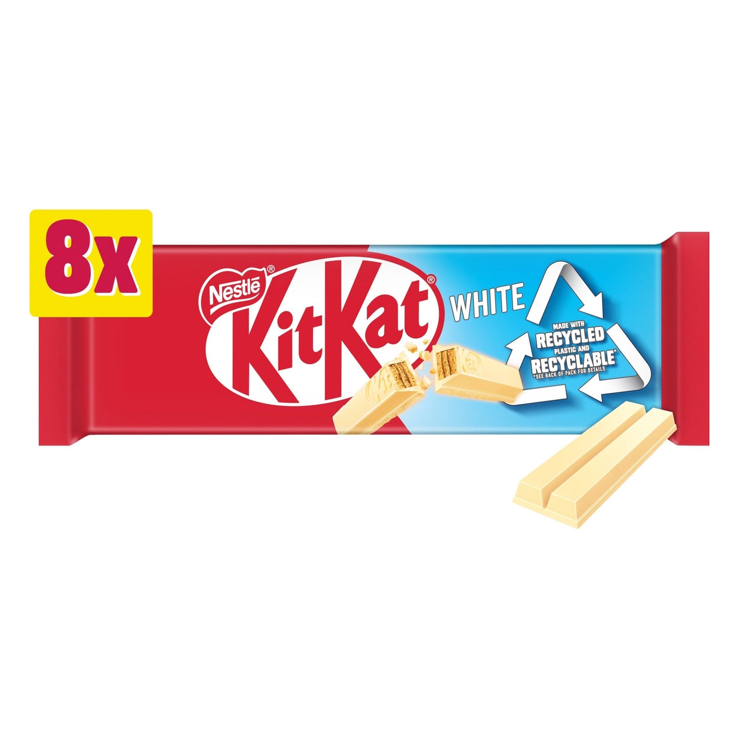 Kit Kat 2 Finger White Biscuit Bars 8 Pack Multi-Pack 165.6 g