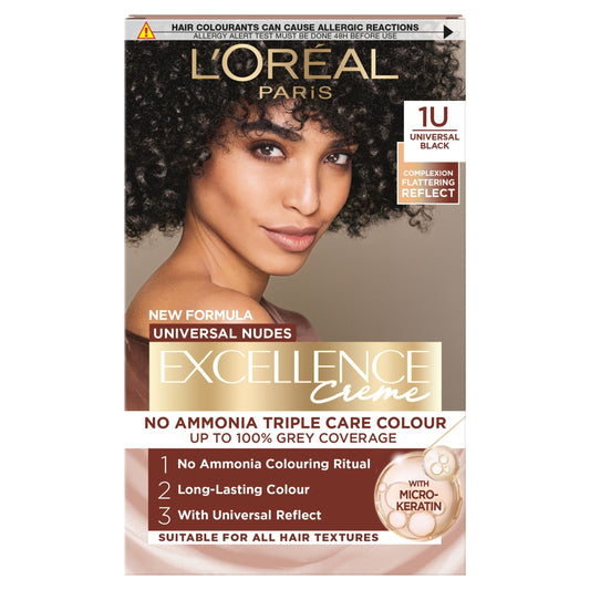 L'Oreal Paris Excellence Nudes Universal 1U Black Permanent Hair Dye
