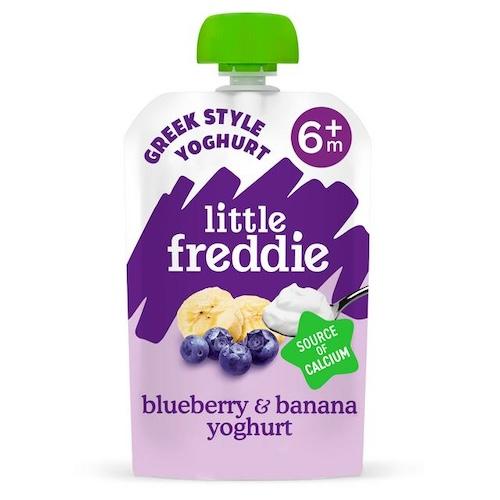 Little Freddie Organic Blueberry & Banana Greek Style Yogurt 6 Months+ 6 x 100 g