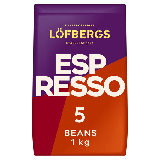 Lofbergs Espresso Whole Coffee Beans 1 kg