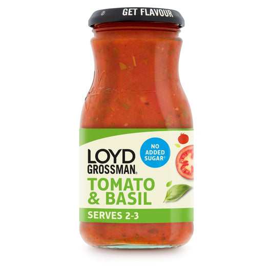 Loyd Grossman No Added Sugar Tomato & Basil Sauce 350 g