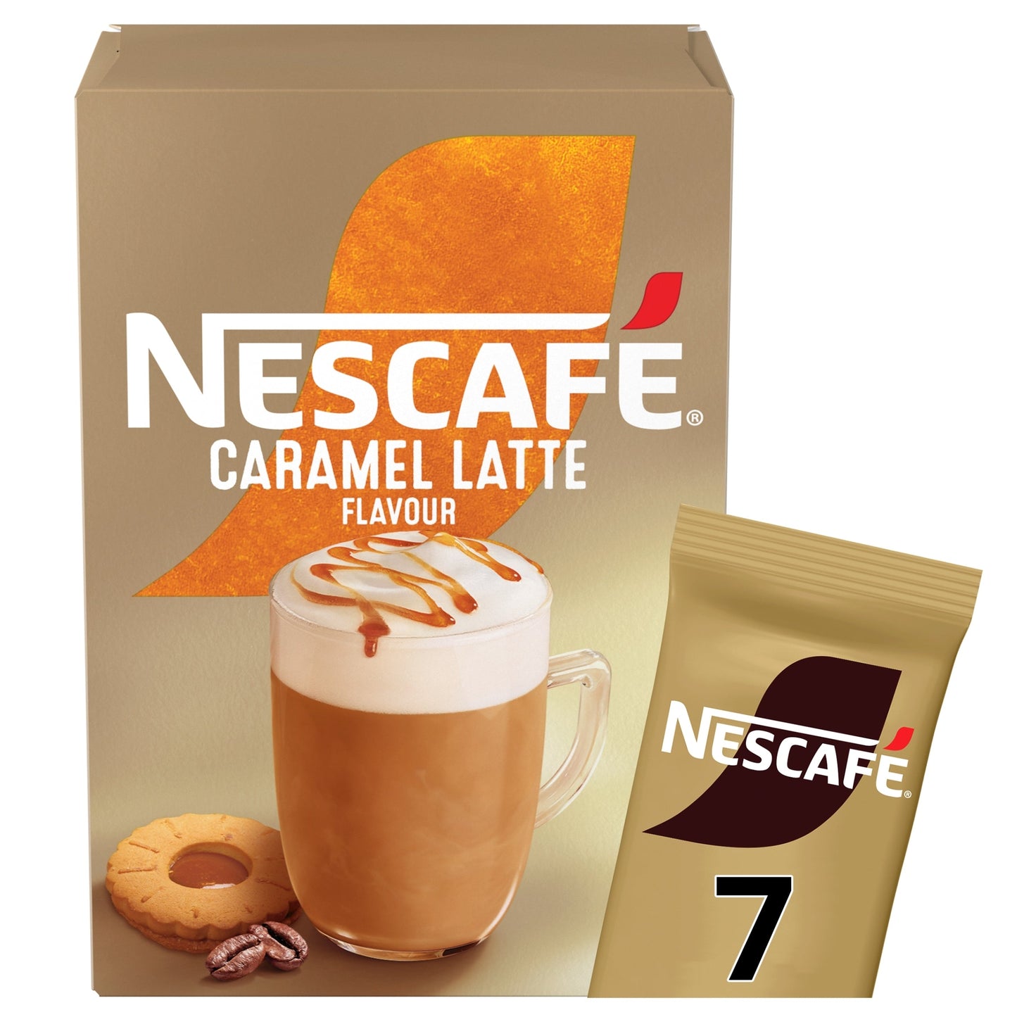 Nescafe Caramel Latte Instant Coffee 7 Sachets