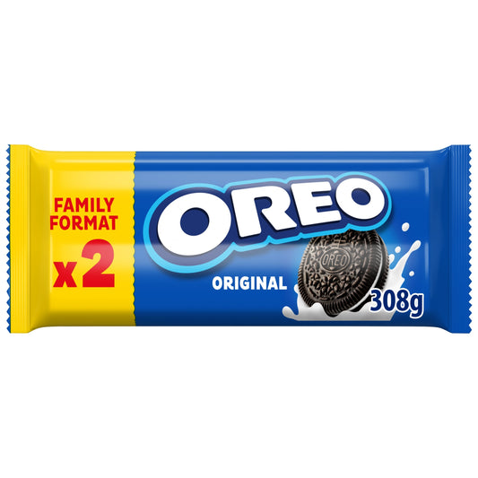 Oreo Vanilla Cookie Chocolate Sandwich Biscuits Twin Pack 2 x 154 g